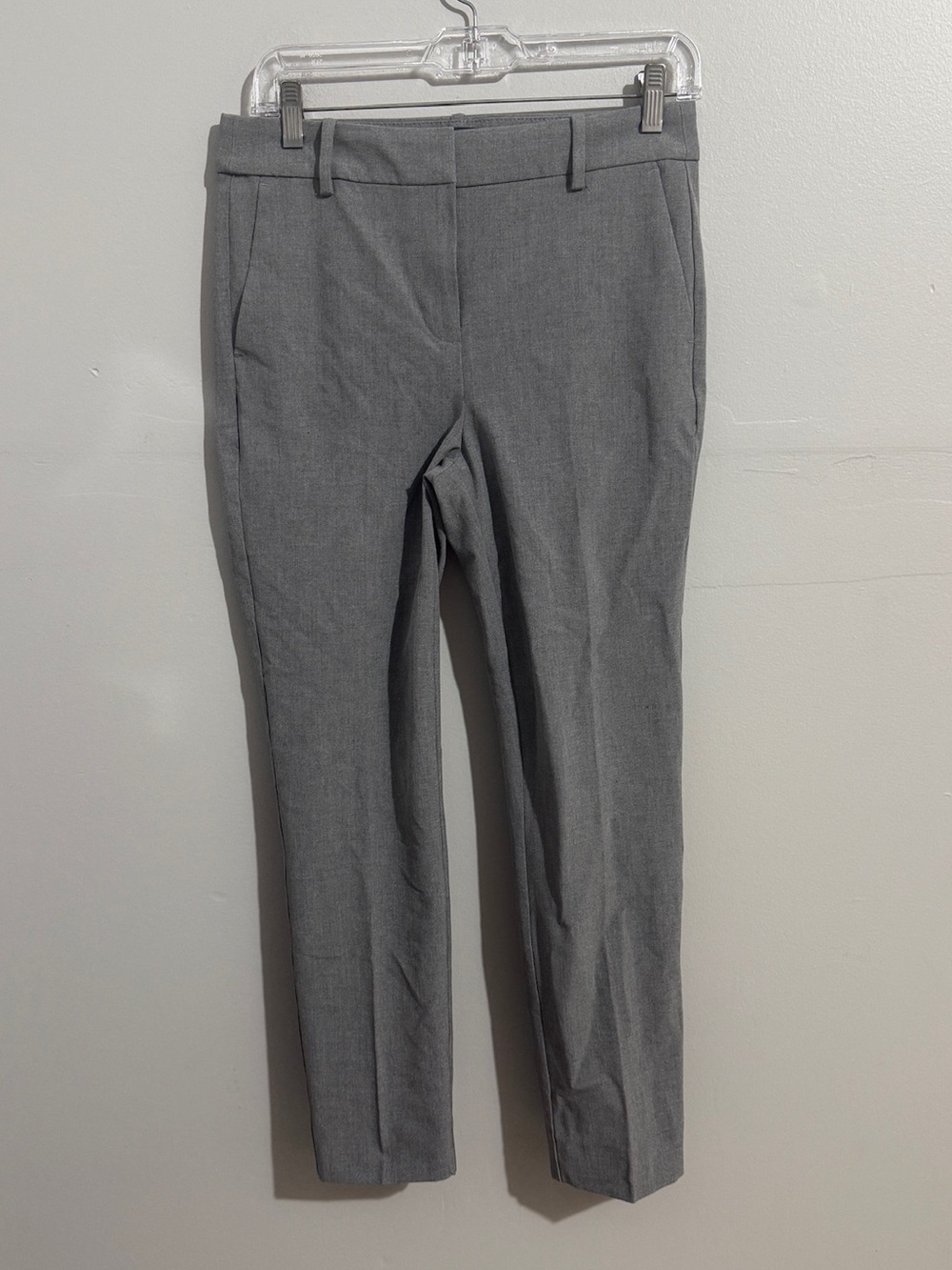 J Crew Factory Ruby Pants Womens 6 P Gray Straight Leg Stretch Work Trousers